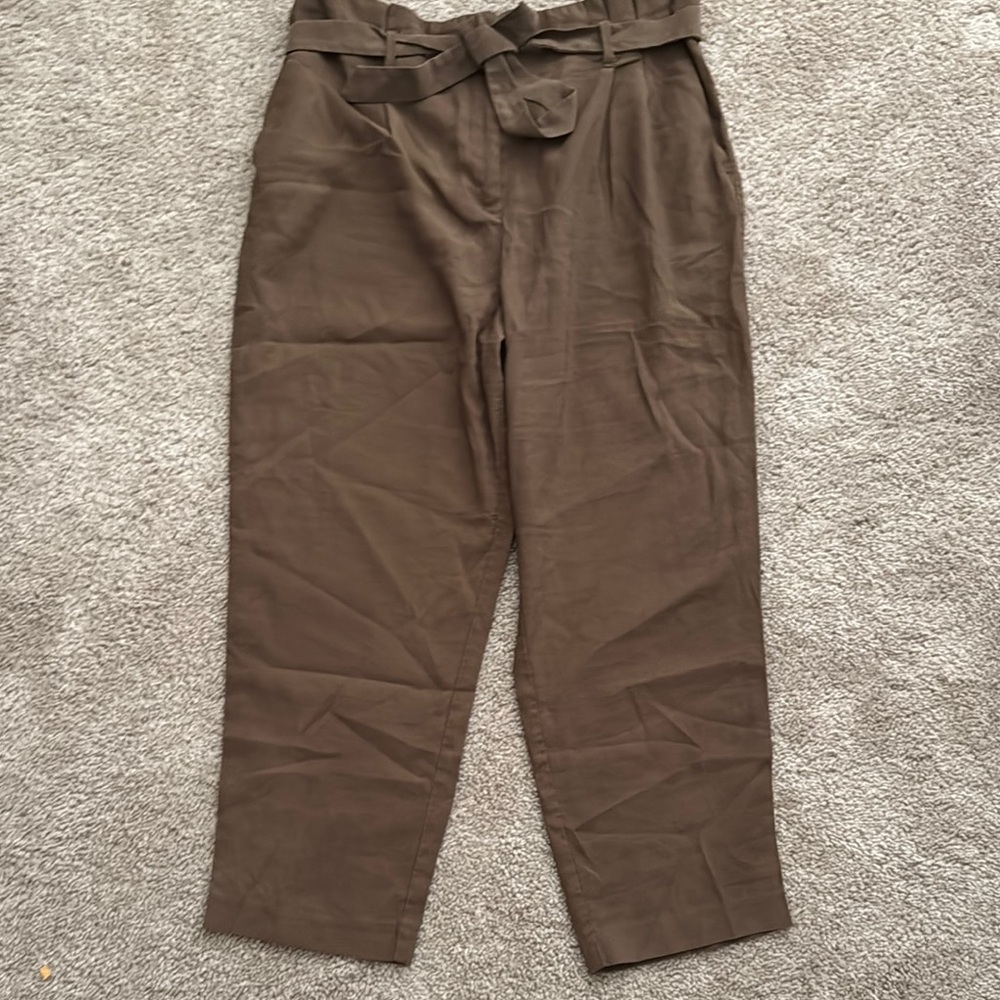 H&M Women's Brown Chinos with Tie Belt